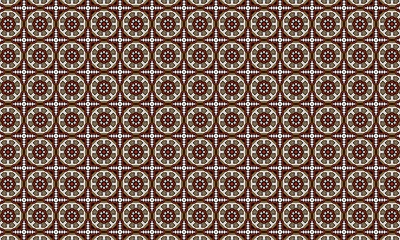 Seamless pattern floral ornament decorative design textile background surface art geometric texture fabric