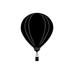 Obraz premium Silhouette of a hot air balloon on transparent background