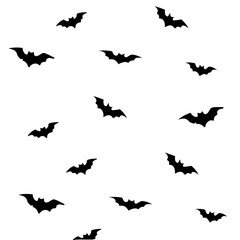 Template element Hallowen black flying bat  vector with flat design