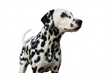 Dalmatian dog breed profile isolated white background pet animal canine