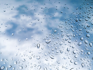 Water droplets on the gray background.