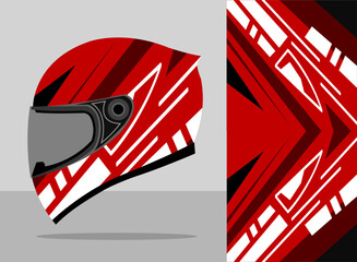 helmet wrap design with red color theme