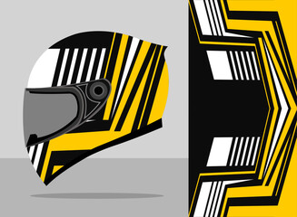 helmet wrap design with yellow and black color theme