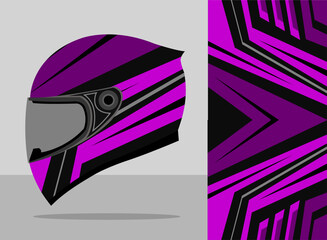 helmet wrap design with purple and black color theme