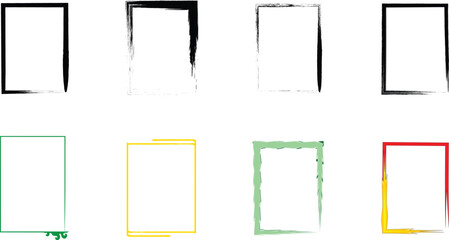 set of vector Brushes Frame design of a set of different color pencils