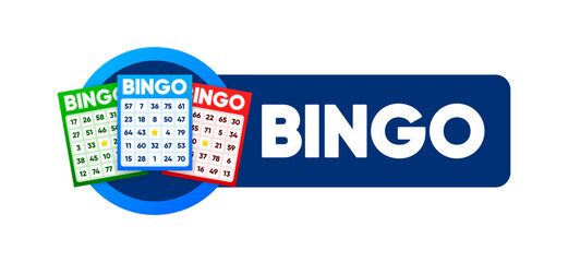 Lottery tickets. Lotto bingo cards with numbers, keno gambling. Colorful betting sheets with lucky numbers. Gaming industry and casino advertising. Vector Illustration.