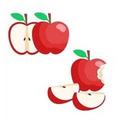 vector illustration of an red apple