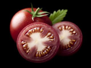 halved tomato internal structure locules gel.
