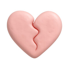 PNG Abstract pink heart sculpture