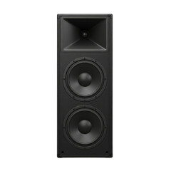 Fototapeta premium Professional Black Speaker Cabinet Isolated On A White Transparent Background Audio Equipment Technology Sound System