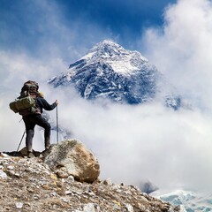 Mount Everest tourist hiker Nepal Himalaya mountain