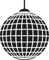 New year silhouette disco ball celebration light party element design graphic