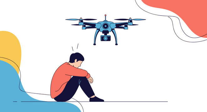 Understanding the privacy concerns and potential misuse of aerial surveillance drones.