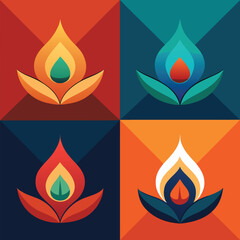 four vibrant diwali greeting card templates  (2).eps