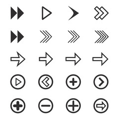 Scalable vector set of 20 navigation ui ux icons for digital interfaces vector