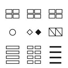 Vector pack 18 silhouette ui ux wireframe icons for web and app design vector