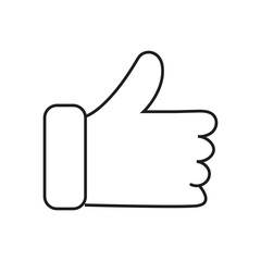 Minimal Thumbs Up Icon for Approval and Success Design