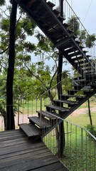 Wooden Stair in the park