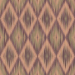 Warm Desert Plum Diamond Ikat Seamless Pattern