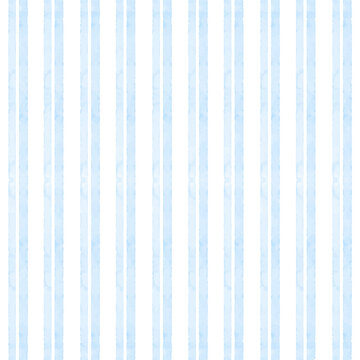 Soft blue watercolor vectical stripes seamless pattern.eps