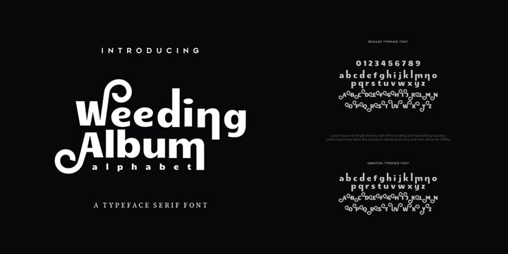 Modern typography beauty fashion elegant minimalist serif italic fonts decorative wedding vintage retro logos. Minimal luxury font alphabet logo. Vector illustration
