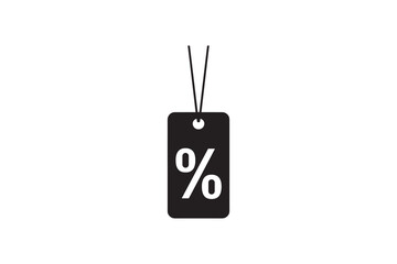 Discount Percentage Tag Silhouette Sale Tag Icon Vector Graphic