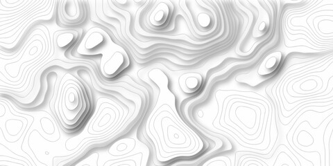 White mountain landscape topography map contour grid discovery diagram area topographic spiral map design.	