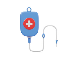 Infusion icon 3d render illustration