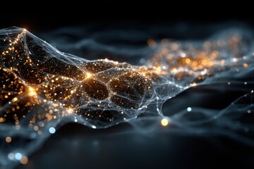 Abstract quantum energy fields science illustrations in a conceptual perspective