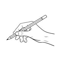 Hand holding a pencil, ready to write or draw