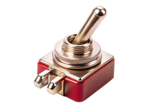 Toggle switch isolated on white background