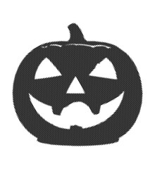 Eerie Jack-o'-Lantern Silhouette A Spooky Vector Graphic for Halloween Celebrations and Festive Designs