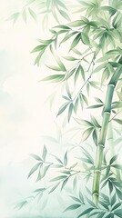 Bamboo background illustration material
