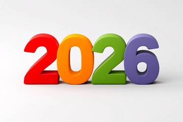 Colorful display of the year 2026 symbolizing celebration and hope