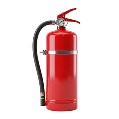Obraz premium Fire Extinguisher Isolated on Transparent Background for Safety and Emergency Use 