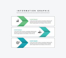 modern design template banner infographic. 3 step process information or presentation with icons
