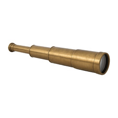 Fototapeta premium PNG Vintage brass telescope isolated