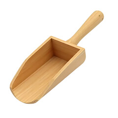 Empty Wooden Scoop isolated on transparent background