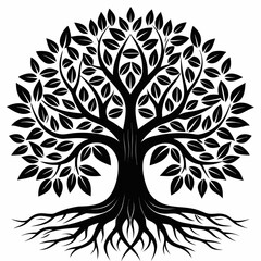 vector tree silhouette