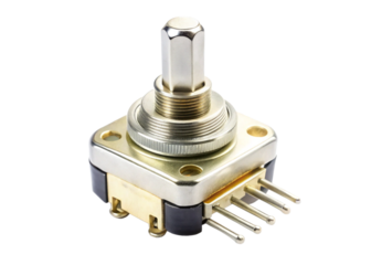 Rotary switch isolated on white background