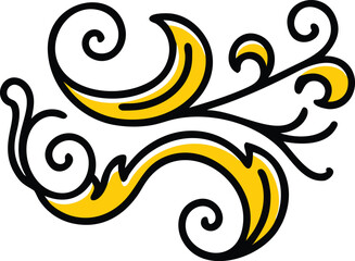 Fototapeta premium ornamental swirl and flourish collection.eps