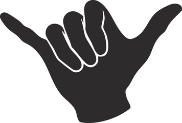 Obraz premium An illustration of a shaka sign hand