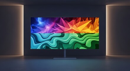 Modern monitor with vibrant display.