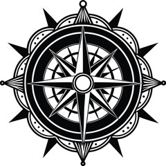 royal compass emblem with crown top.eps © Shochindra