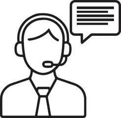 cartoon man character with speech bubble illustration