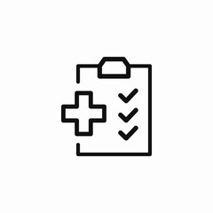 Obraz premium health checklist report icon sign vector