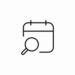 searching date calendar icon sign vector
