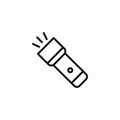 shining handheld flashlight icon sign vector