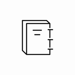 spiral notebook lines icon sign vector