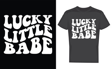 Lucky little babe st patrick s day celebration with a charming silhouette perfect for festive designs and irish themed events